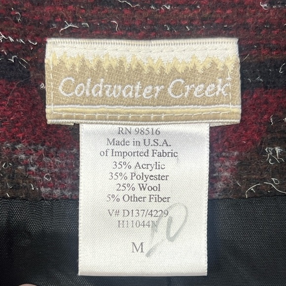 Coldwater Creek Women’s MEDIUM Wool Blend Blazer Aztec Southwestern - Picture 5 of 9